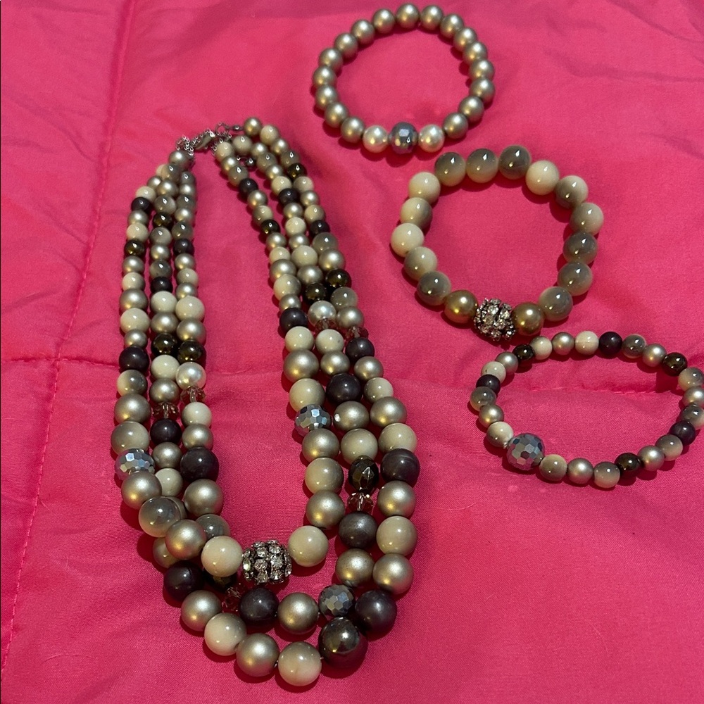Cato Multicolor Beaded Necklace Set